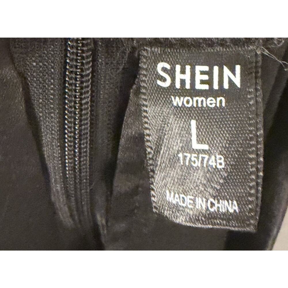 SHEIN Black Athletic Pleated Stretch Skort Zip Size L - Picture 3 of 4